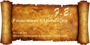 Feuermann Eleonóra névjegykártya